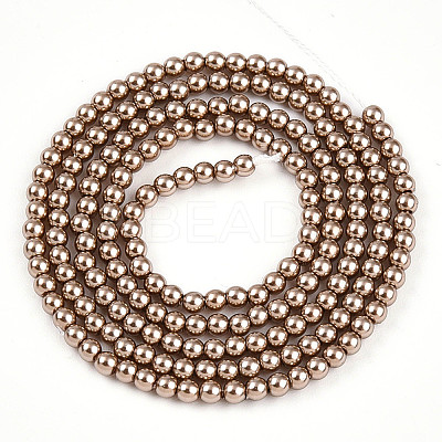 Baking Paint Pearlized Glass Pearl Bead Strands HY-N002-2mm-A06-1