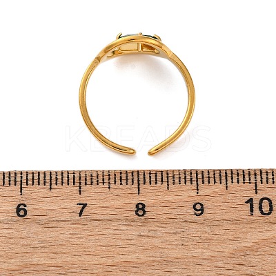 304 Stainless Steel Adjustable Cuff Rings for Women RJEW-B126-06G-01-1
