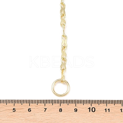 Brass 8 Link Chain Y Lariat Necklaces NJEW-H087-02G-1