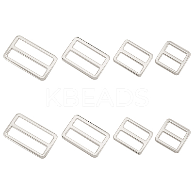8Pcs 4 Styles Alloy Slider Buckles FIND-GF0007-01P-1