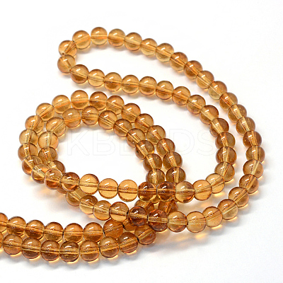 Baking Paint Transparent Glass Round Bead Strands LS-DGLA-Q022-6mm-05-1