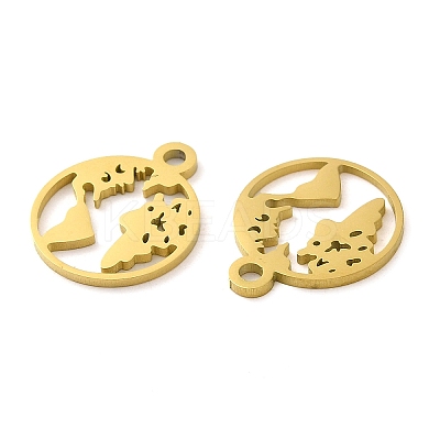 Ion Plating(IP) 304 Stainless Steel Charms STAS-J042-06G-1