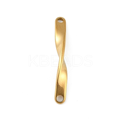 Ion Plating(IP) 202 Stainless Steel Twist Connector Charms LS-STAS-Q336-13B-G-1