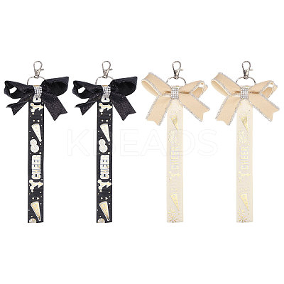4Pcs 2 Colors Cloth Bowknot Pendant Decoration FIND-CA0010-24B-1