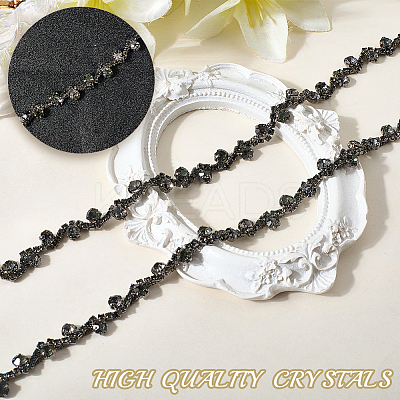 S-shaped Glass Rhinestone and Iron Cup Chains DIY-WH20032-25B-01-1
