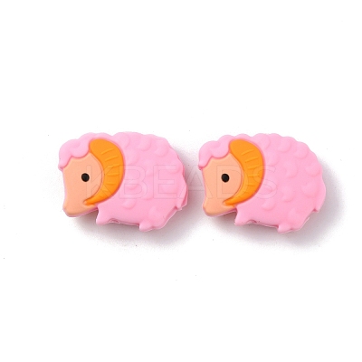 Sheeps Food Grade Eco-Friendly Silicone Beads LS-SIL-WH0008-38A-1