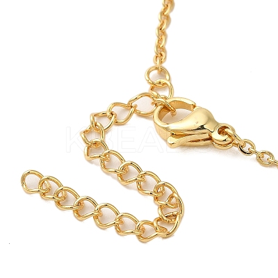 Brass Micro Pave Clear Cubic Zirconia Heart Pendant Necklaces for Women LS-NJEW-K381-05G-1