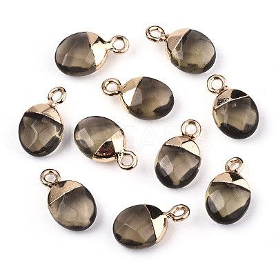 Faceted Glass Charms GLAA-N040-007A-1