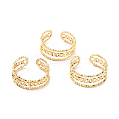 Ion Plating(IP) 304 Stainless Steel Finger Rings X-RJEW-L102-07G-1