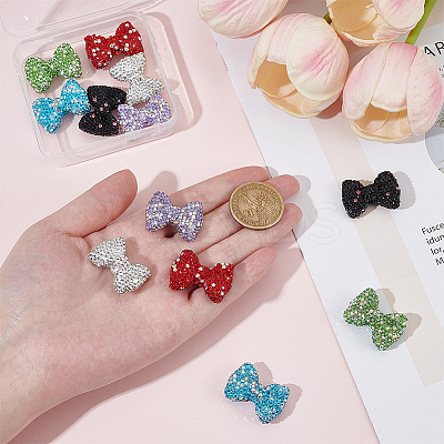 12Pcs 6 Styles Handmade Polymer Clay Rhinestone Beads CLAY-OC0001-09-1