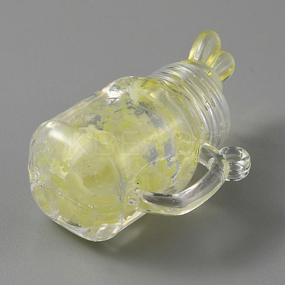 Transparent Resin Pendants LS-RESI-WH0029-44F-1
