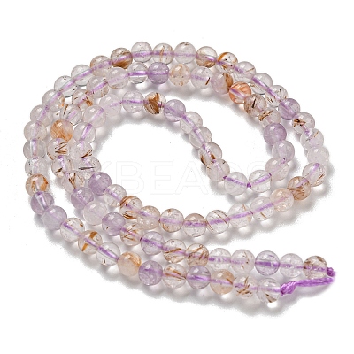 Natural Purple Rutilated Quartz Beads Strands G-B099-C01-01-1