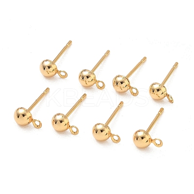 SHEGRACE Brass Stud Earring Findings XGR0023G-34G-1