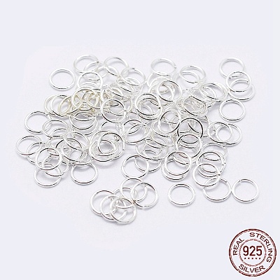 925 Sterling Silver Saw Cut Open Jump Rings STER-F036-02S-0.5x6mm-1