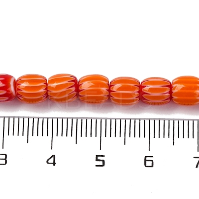 Handmade Lampwork Chevron Beads Strands LAMP-K041-01A-18-1