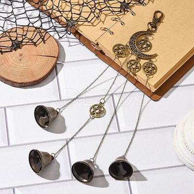 Iron Witch Bells Pendant Decor HJEW-JM02182-1