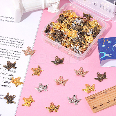 100Pcs 5 Colors Tibetan Style Alloy Pendants FIND-SC0005-57-1