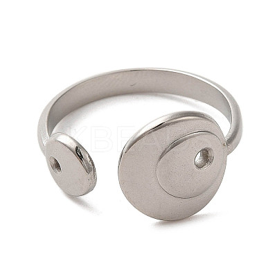 Non-Tarnish 304 Stainless Steel Open Cuff Ring LS-RJEW-C068-05B-P-1