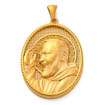 Religion Golden Tone 304 Stainless Steel Pendants STAS-K289-01G-10-1