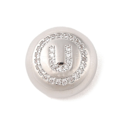 Rack Plating Brass & Cubic Zirconia Pendants KK-Z047-07P-U-RS-1