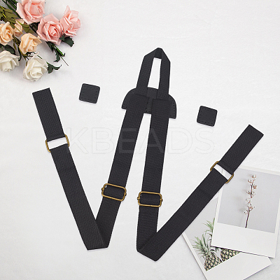 1 Set Nylon & PU Leather Adjustable Webbing Bag Straps DIY-CL0001-88A-1
