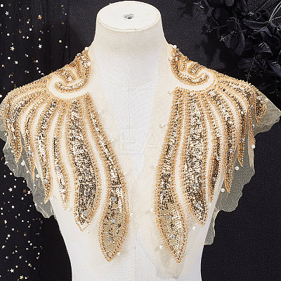 2Pcs 2 Styles Polyester Embroidery Sew on Appliques DIY-CY0001-02A-02-1