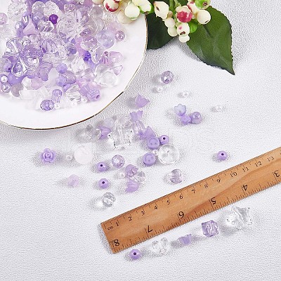 150 Pieces Random Rose Acrylic Beads Bear Pastel Spacer Beads Butterfly Loose Beads for Jewelry Keychain Phone Lanyard Making JX543J-1