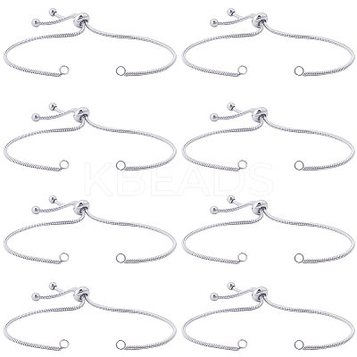 8Pcs Adjustable 304 Stainless Steel Link Bracelet Making STAS-SC0006-02-1
