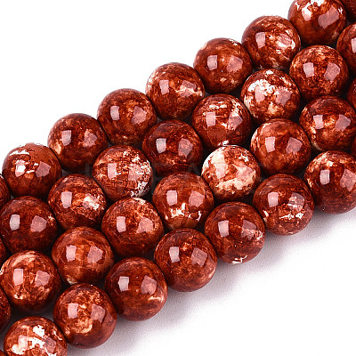 Baking Paint Glass Beads Strands DGLA-N016-8mm-06-1