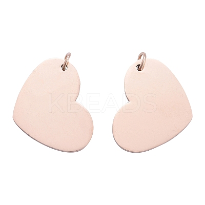 Ion Plating(IP) 304 Stainless Steel Stamping Blank Tag Pendants LS-STAS-I311-26RG-1