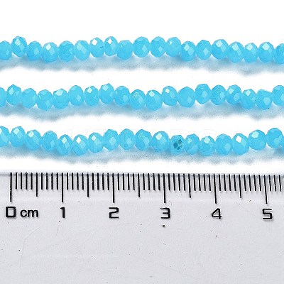 Baking Paint Imitation Jade Glass Bead Strands DGLA-A034-J4MM-A13-1