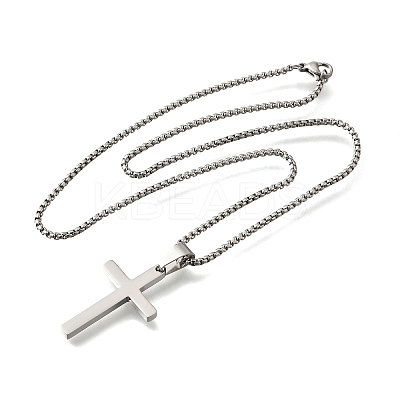 304 Stainless Steel Pendant Necklaces NJEW-P329-03B-P-1