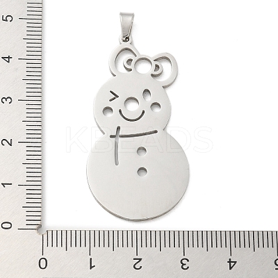 Christmas Theme 304 Stainless Steel Pendants STAS-Q005-01P-05-1