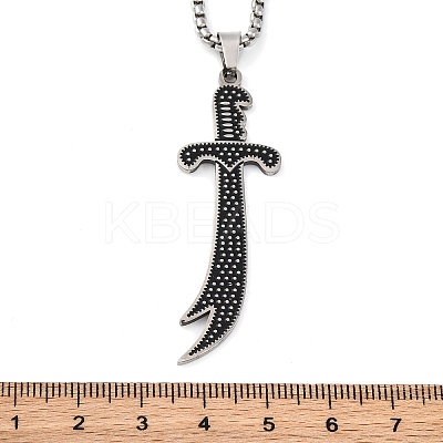 201 Stainless Steel Pendant Necklaces NJEW-C066-09P-1
