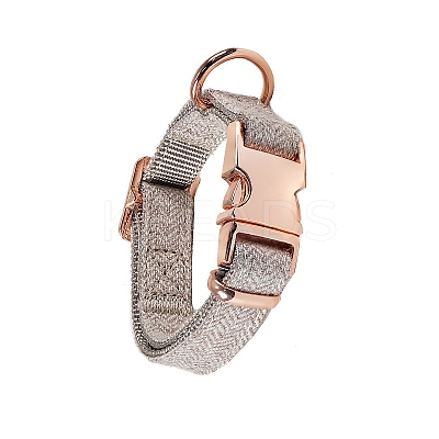 Nylon Dog Collar with Rose Gold Iron Quick Release Buckle PW-WG25675-06-1