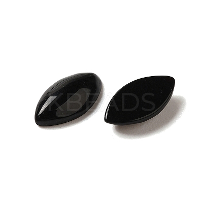 Synthetic Black Stone Cabochons G-F772-01B-09-1