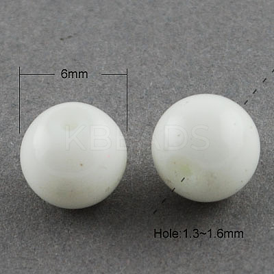 Painted Glass Beads Strands X-DGLA-S071-6mm-01-1