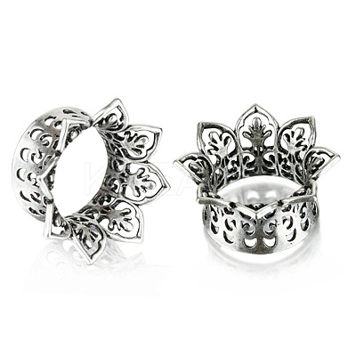 Hollow Out Flower Brass Alloy Ear Tunnels FS-WG7C815-02-1