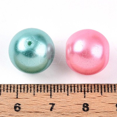 Baking Paint Pearlized Glass Pearl Beads HY-Q003-14mm-M01-1