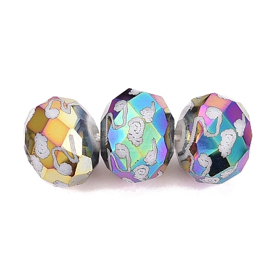 Electroplate Glass Beads EGLA-N026-01A-C03-1