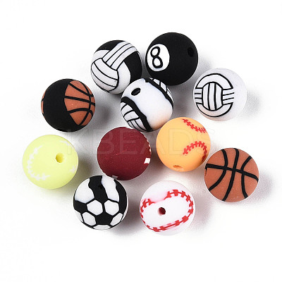 Handmade Polymer Clay Beads CLAY-N014-02B-M-1