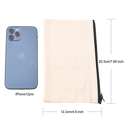 Blank DIY Craft Bag Canvas Pencil Pouch X-ABAG-G009-D01-1