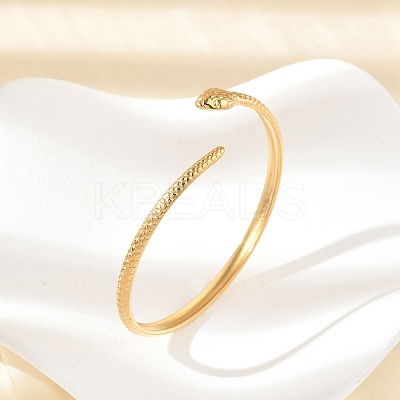 304 Stainless Steel Cuff Bangles for Women BJEW-B120-01G-03-1