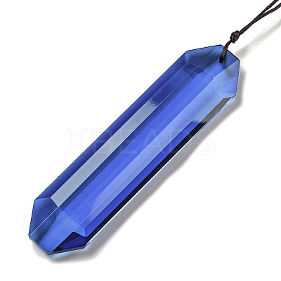 Glass Rectangle Hanging Suncatchers HJEW-P018-C04-1