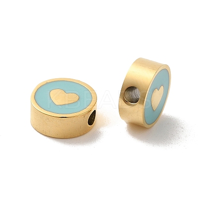 304 Stainless Steel Enamel Beads STAS-L022-096G-02-1