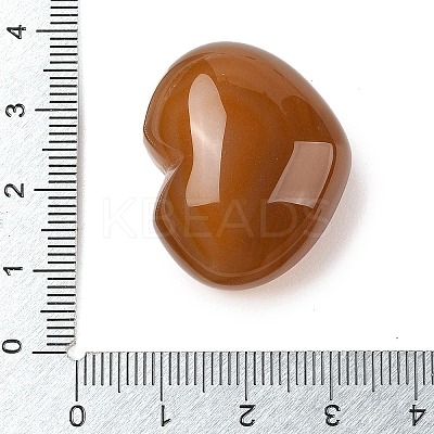 Natural Agate Love Heart Stone G-I367-03D-1