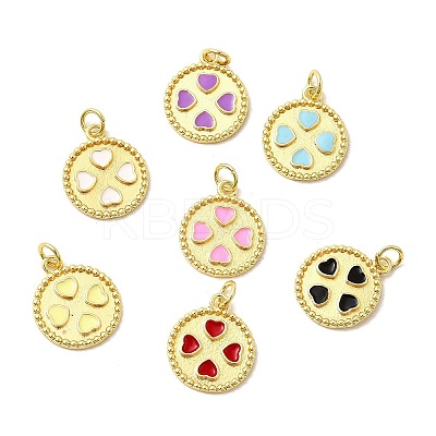Brass Enamel Pendants KK-I378-20G-A-1