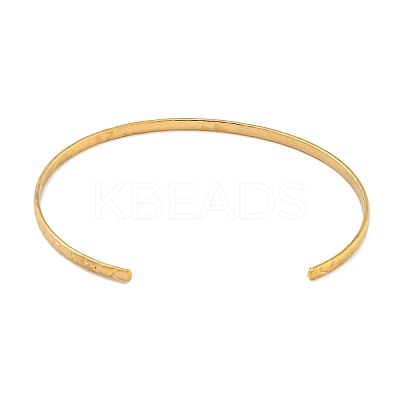 Ion Plating(IP) Textured 304 Stainless Steel Wrap Cuff Bangle for Women BJEW-P331-19G-1
