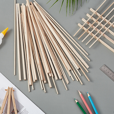120Pcs 2 Styles Wooden Craft Sticks AJEW-GA0008-62-1