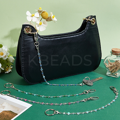 4Pcs Glass Beads Keychain KEYC-NB00026-1